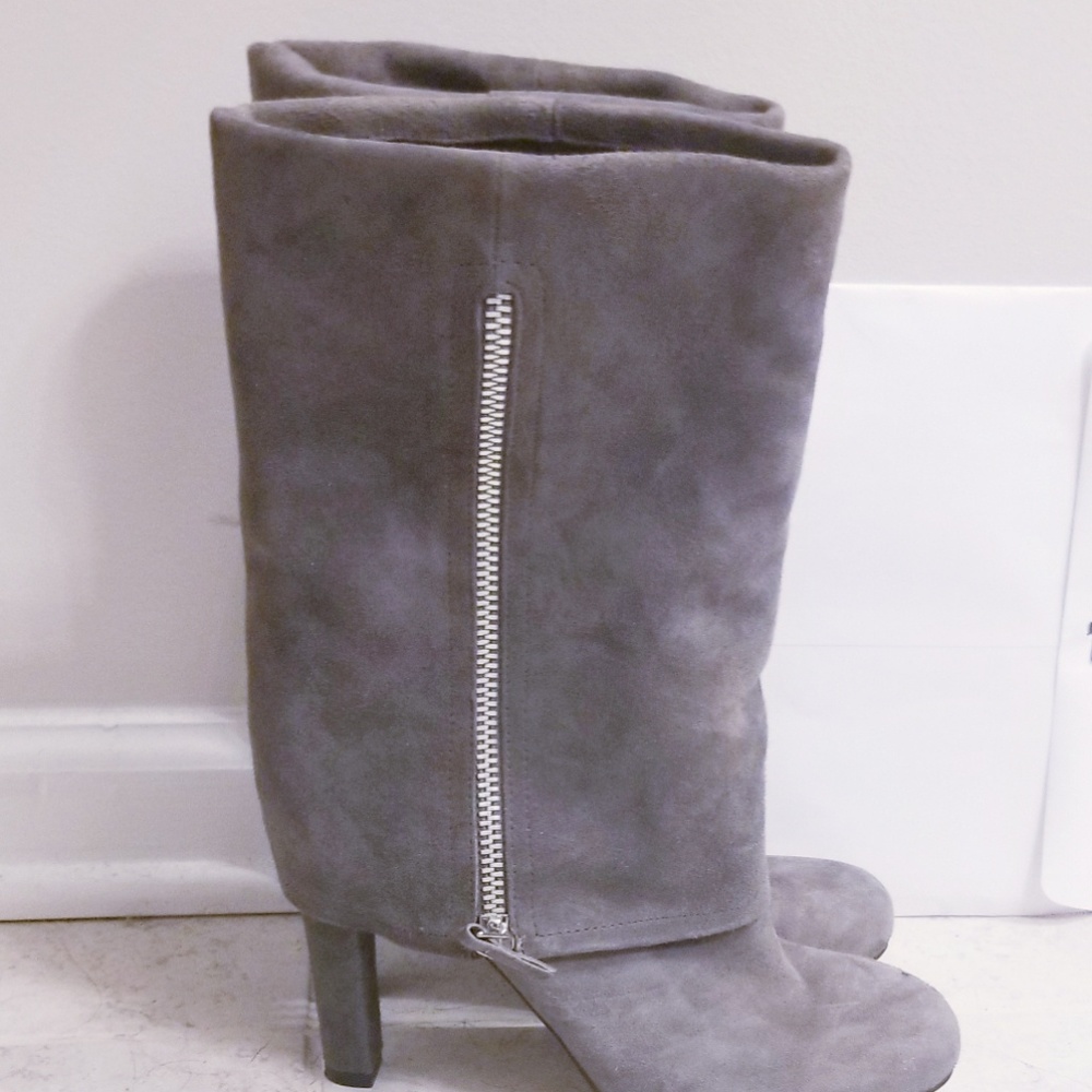 Franco Sarto A-Lady Gray Suede Boots